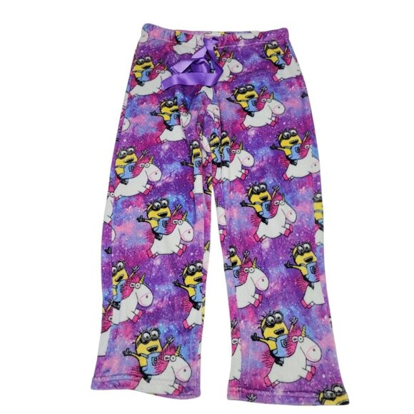 Despicable Me 2 Minions Unicorn Purple Galaxy Womens Medium Large Stretch Fuzzy - Picture 1 of 6